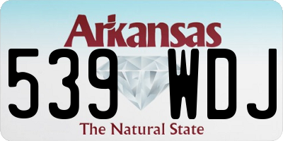 AR license plate 539WDJ