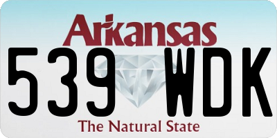 AR license plate 539WDK