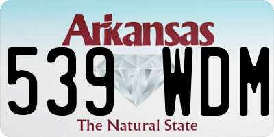 AR license plate 539WDM