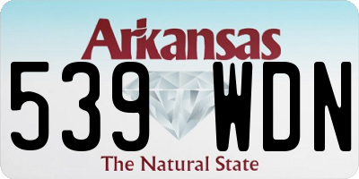 AR license plate 539WDN