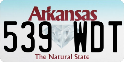 AR license plate 539WDT