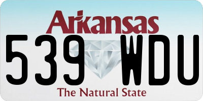 AR license plate 539WDU