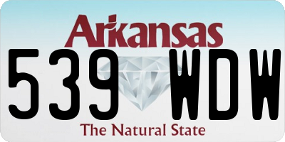 AR license plate 539WDW