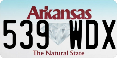 AR license plate 539WDX
