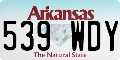 AR license plate 539WDY