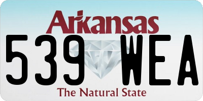 AR license plate 539WEA