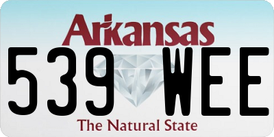 AR license plate 539WEE