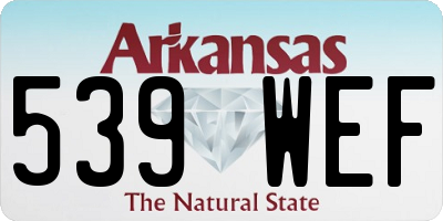 AR license plate 539WEF