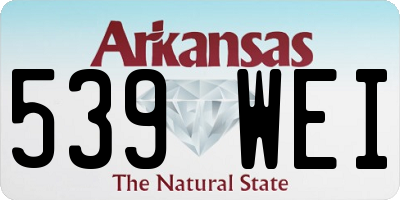 AR license plate 539WEI