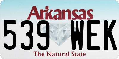 AR license plate 539WEK