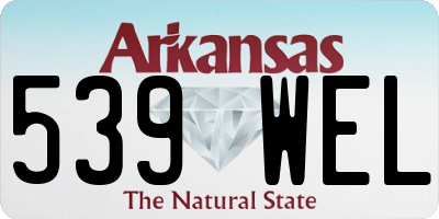 AR license plate 539WEL