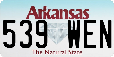 AR license plate 539WEN