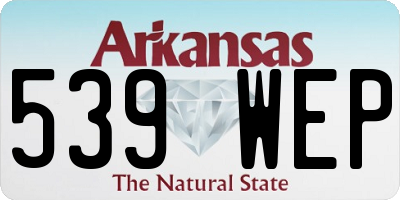 AR license plate 539WEP