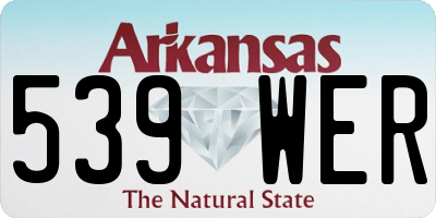 AR license plate 539WER