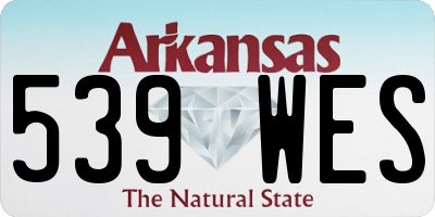 AR license plate 539WES