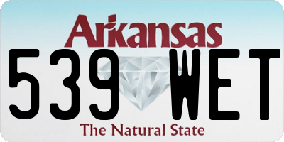 AR license plate 539WET