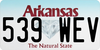 AR license plate 539WEV
