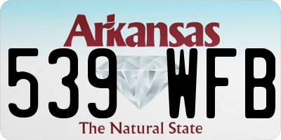 AR license plate 539WFB