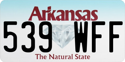AR license plate 539WFF