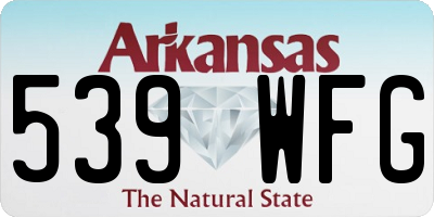 AR license plate 539WFG