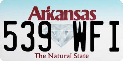 AR license plate 539WFI
