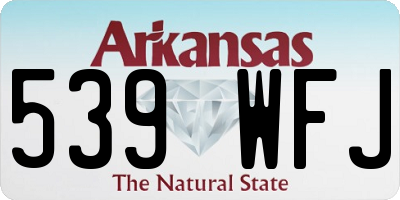 AR license plate 539WFJ