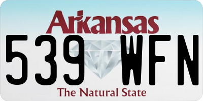 AR license plate 539WFN