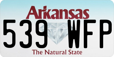 AR license plate 539WFP