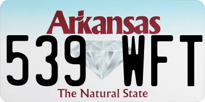 AR license plate 539WFT
