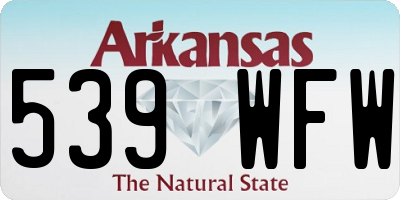 AR license plate 539WFW