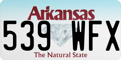 AR license plate 539WFX