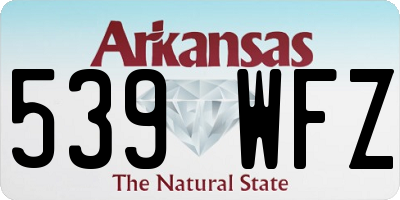 AR license plate 539WFZ