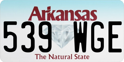 AR license plate 539WGE