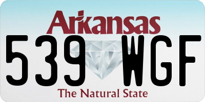AR license plate 539WGF