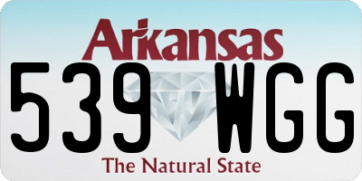 AR license plate 539WGG