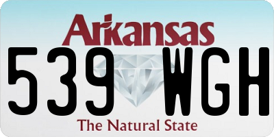 AR license plate 539WGH