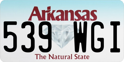 AR license plate 539WGI