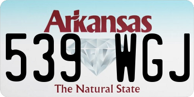 AR license plate 539WGJ