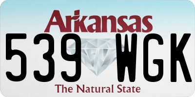 AR license plate 539WGK