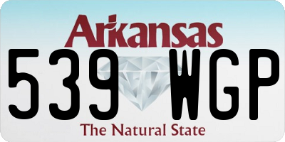 AR license plate 539WGP