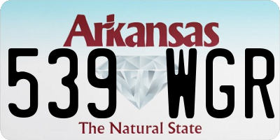 AR license plate 539WGR