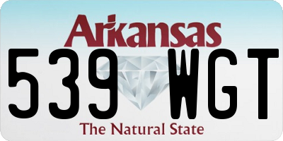 AR license plate 539WGT