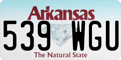 AR license plate 539WGU