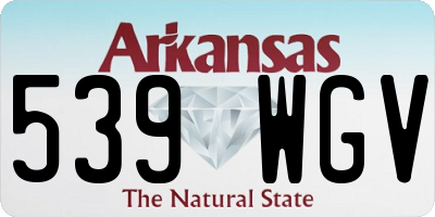AR license plate 539WGV