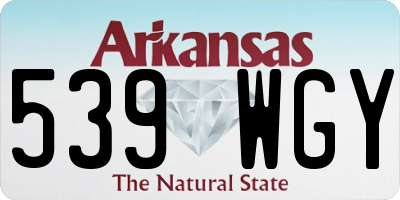 AR license plate 539WGY