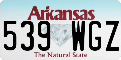 AR license plate 539WGZ