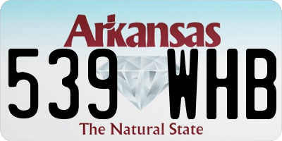 AR license plate 539WHB