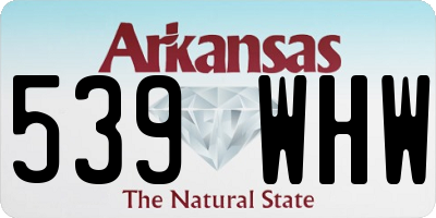 AR license plate 539WHW