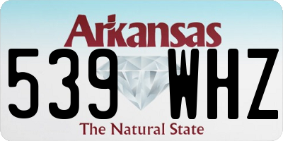 AR license plate 539WHZ