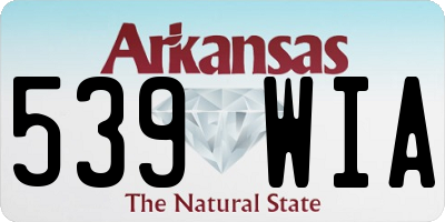 AR license plate 539WIA